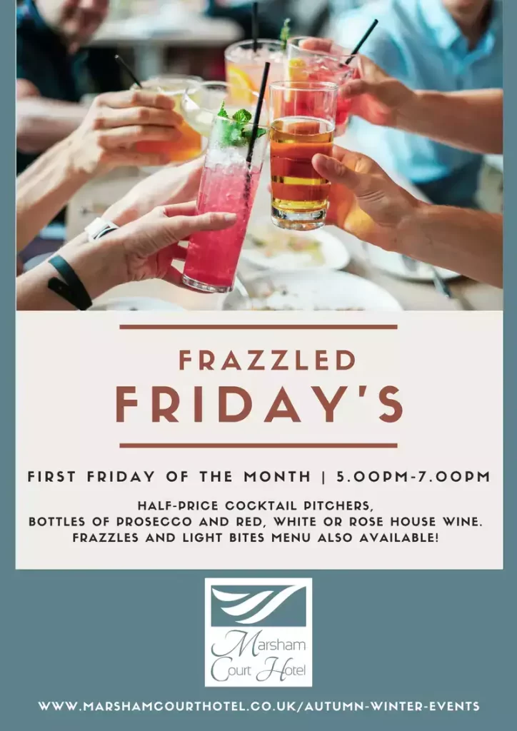 Image with details of Frazzled Fridays