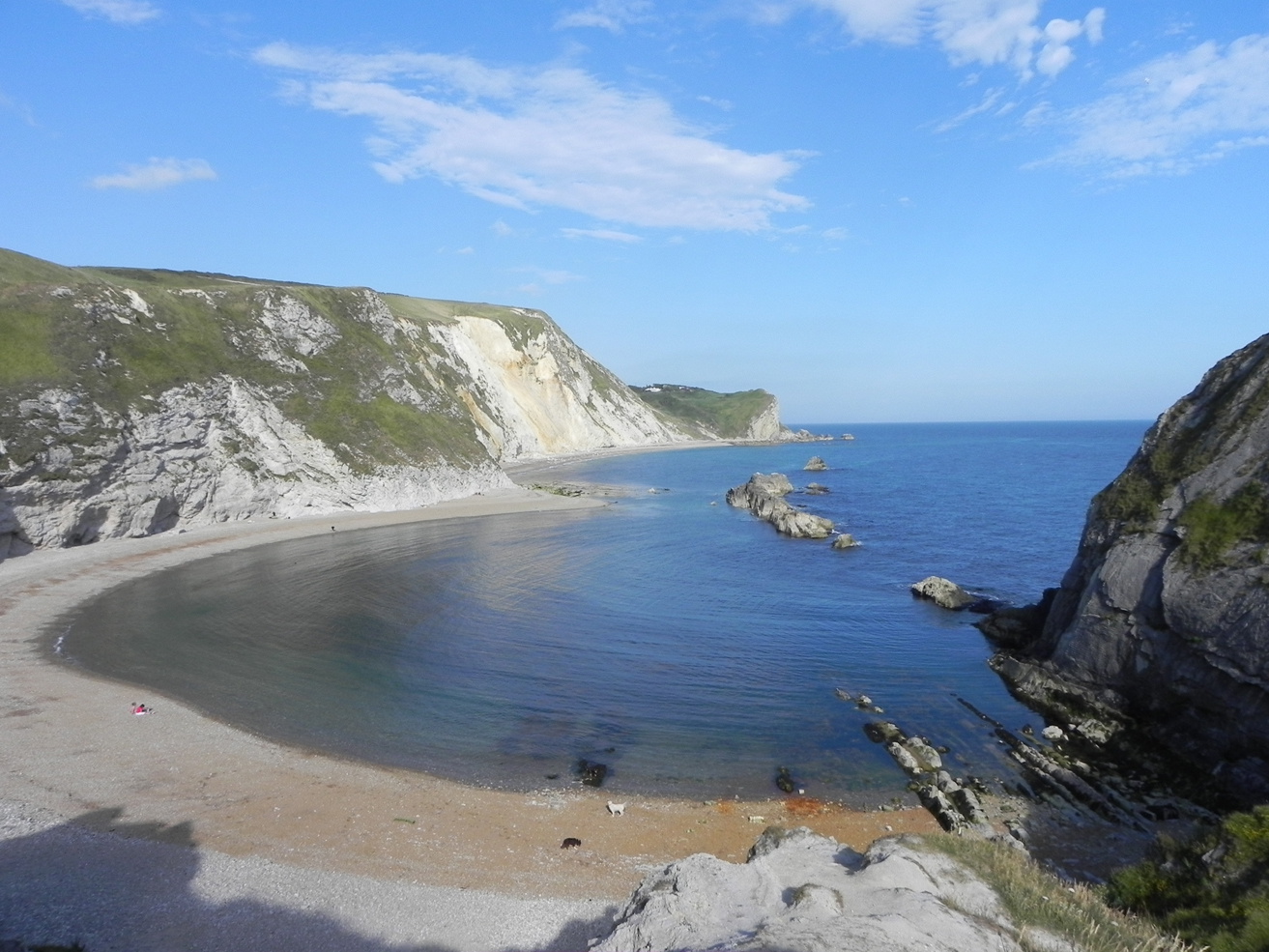 Image showing Man O War Beach and St Oswalds Bay in Dorset