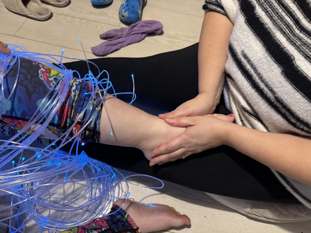 image showing aromatherapy foot massage for additional needs